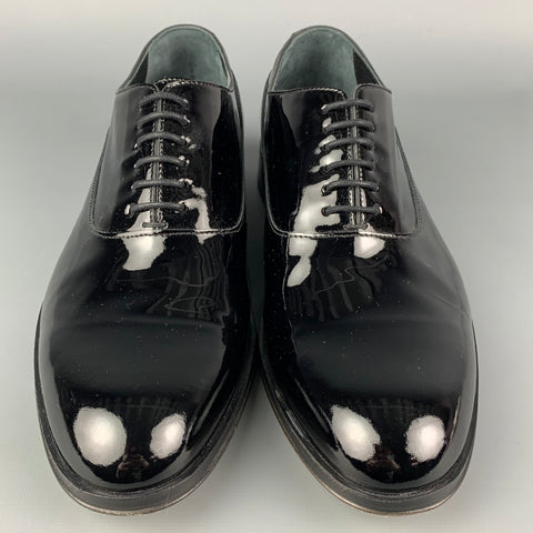 PAUL SMITH Size 8 Black Patent Leather Lace Up Shoes