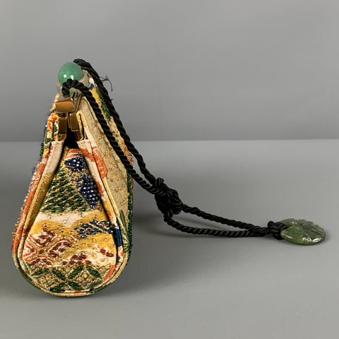 NATORI Multi-Color Beaded Clutch Handbag