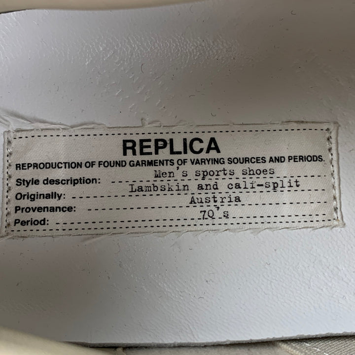 MAISON MARGIELA Size 12 Mustard Suede Replica Sneakers