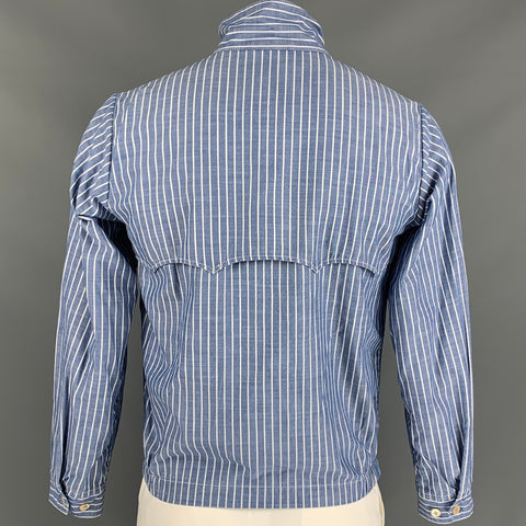 45rpm Size L Blue & White Stripe Cotton Zip Up Jacket