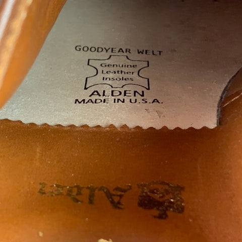 ALDEN Bootmaker Edition Talla 6.5 Zapatos con cordones de cuero tostado 9528