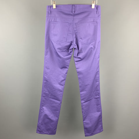 AGNES B. Size 30 Purple Cotton Blend Casual Pants