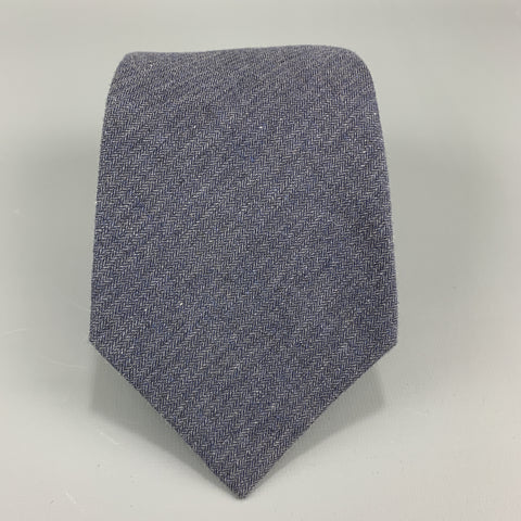 DIRK BIKKEMBERGS Navy Cotton Herringbone Tie