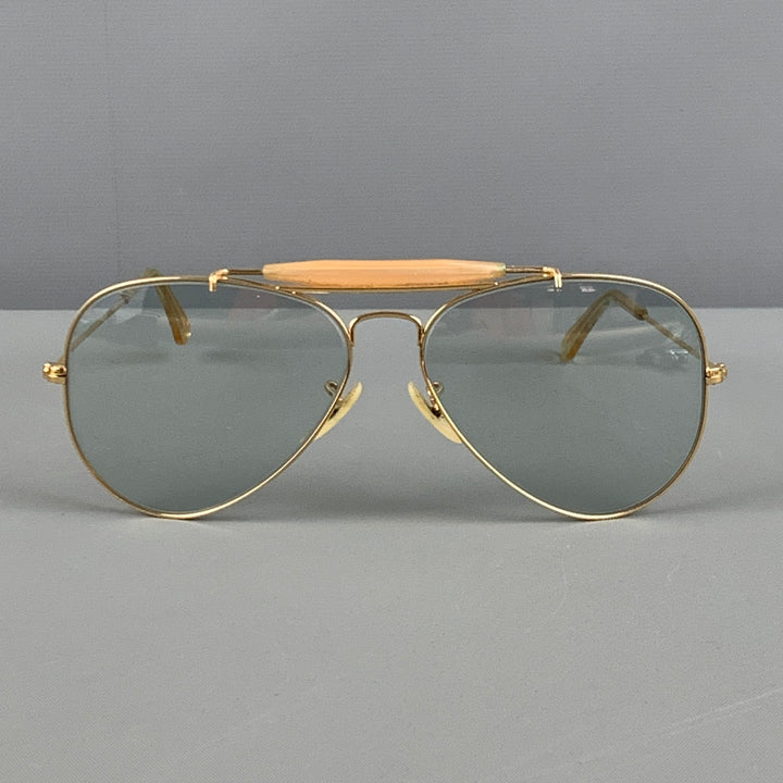 Gafas de sol de aviador de metal dorado vintage RAY-BAN