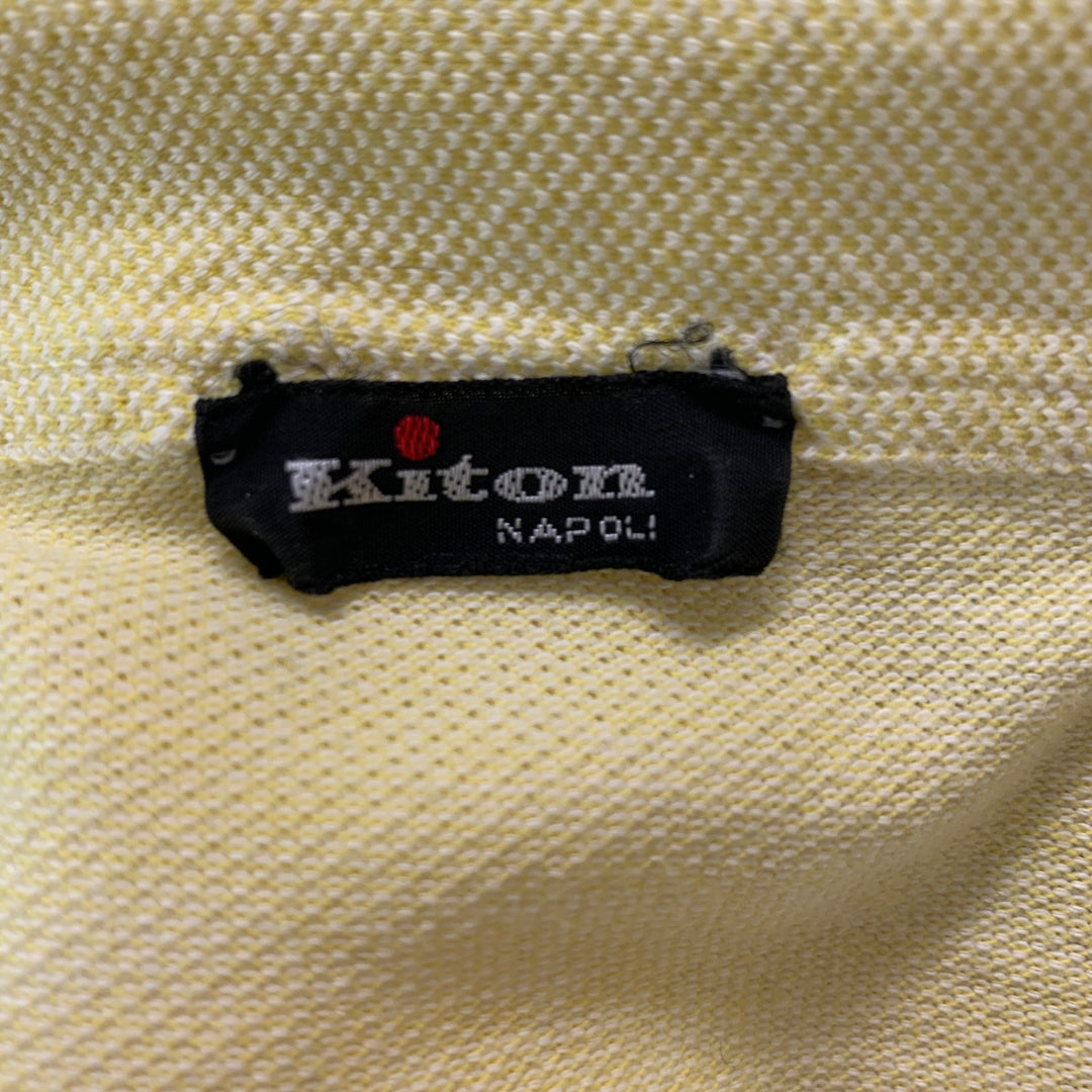 KITON Size M Yellow Cotton Long Sleeve Shirt