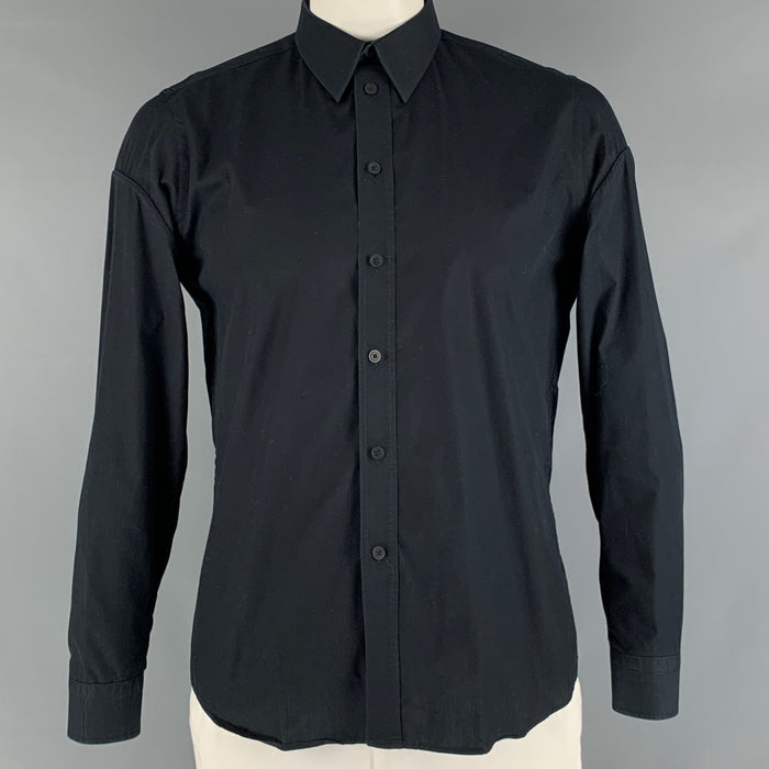 GIVENCHY Size L Black Cotton Long Sleeve Shirt