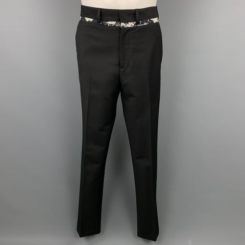 MCQ by ALEXANDER MCQUEEN Size 40 Black Wool / Mohair Shawl Collar Sport Coat
