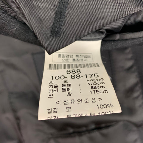 BALENCIAGA Size 44 Charcoal Wool Single Breasted Sport Coat