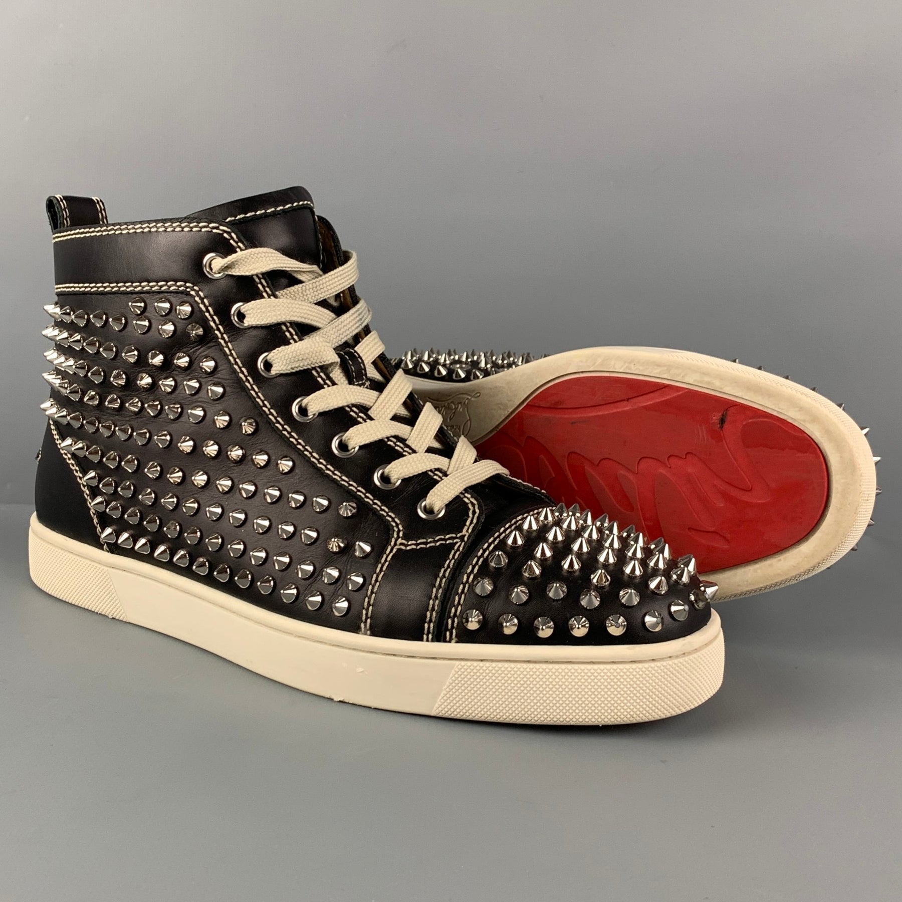 Christian Louboutin Louis Spikes Flat Sneakers at 1stDibs