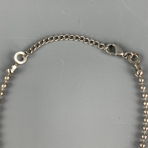 BOND HARDWARE Silver Tone Original Hinge Necktie Ball Necklace