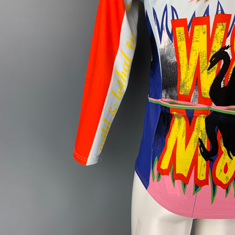 WALTER VAN BEIRENDONCK FW96 Size M Green Blue Black Swan Jersey Bike Top