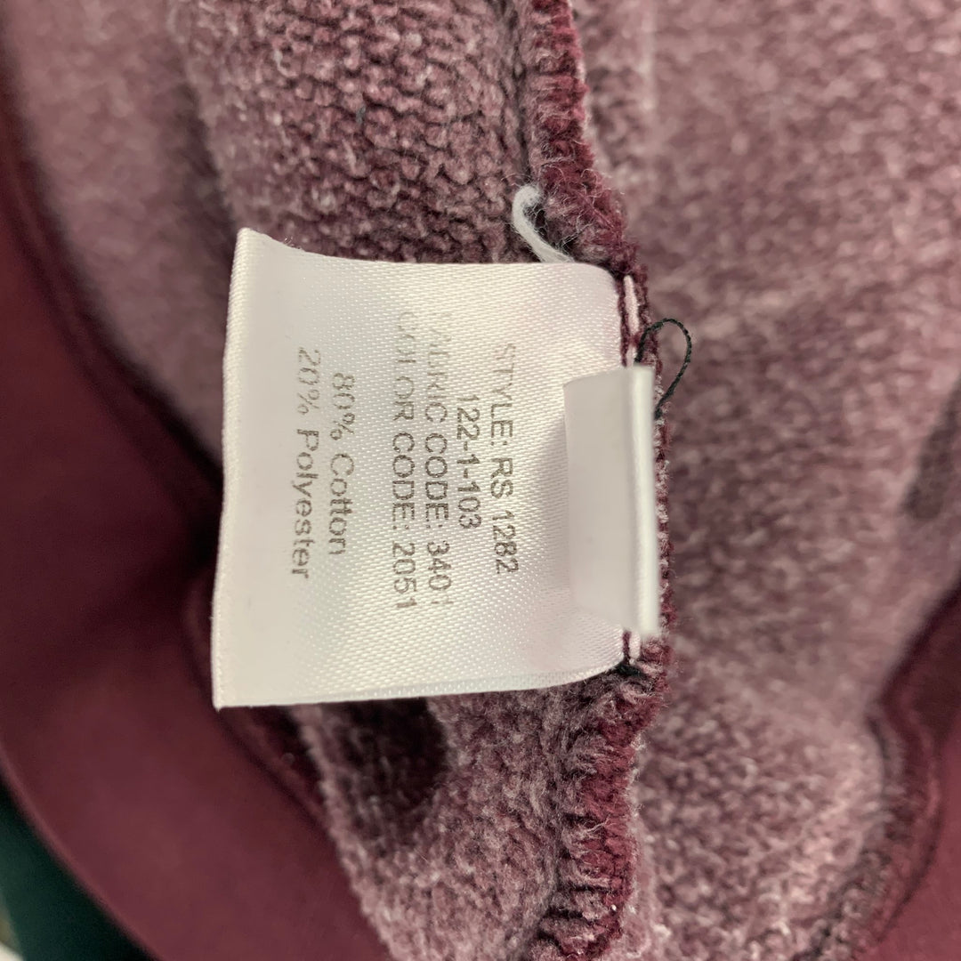 RAF SIMONS AW 12 Size L Green Burgundy Ombre Cotton Polyester Crew-Neck Pullover