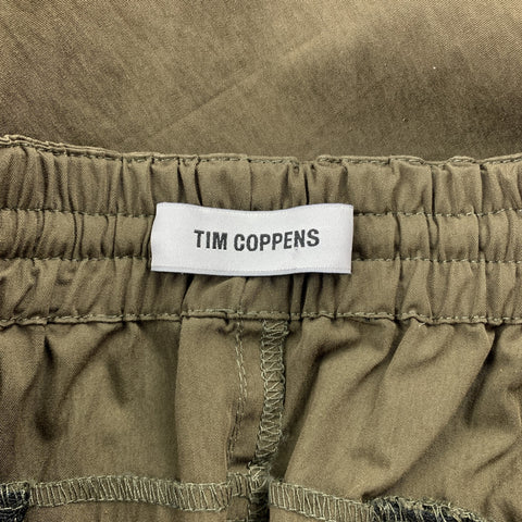 TIM COPPENS Size XL Olive Cotton / Polyamide Casual Pants