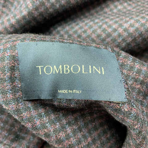 TOMBOLINI Size 36 Purple & Black Wool Notch Lapel Sport Coat