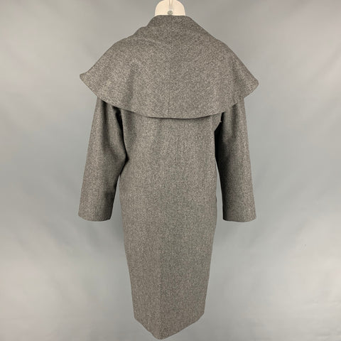 BLACK FLEECE Size M Grey Heather Shawl Collar Coat