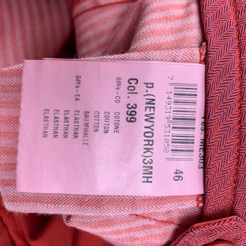 MASON'S Size 30 Orange Cotton Zip Fly Casual Pants