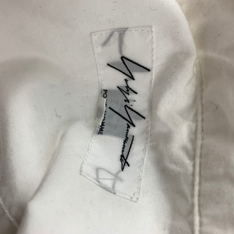 YOHJI YAMAMOTO Size L White Cotton Button Down Long Sleeve Shirt