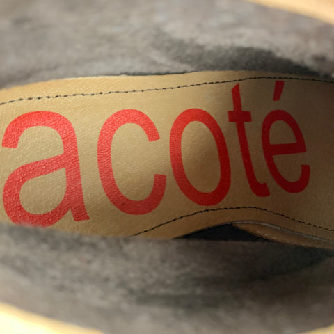 ACOTE Talla 6 Botines con cordones de cuero marrón