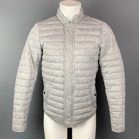 SCOTCH AND SODA Chaqueta fácil de usar Talla S Gris Acolchada Mezcla De Poliéster Chaqueta Con Cremallera Y Broches