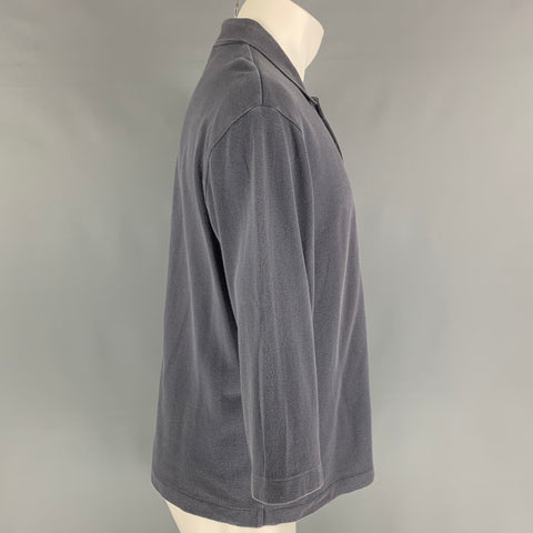 Size L COMME des GARCONS HOMME PLUS Gray Black Graphic Cotton Long Sleeve Shirt