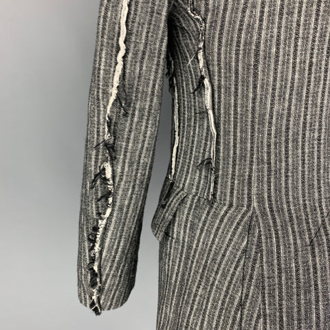 JOHN ALEXANDER SKELTON from L'ECLAIREUR Size M Grey Stripe Peak Lapel Coat