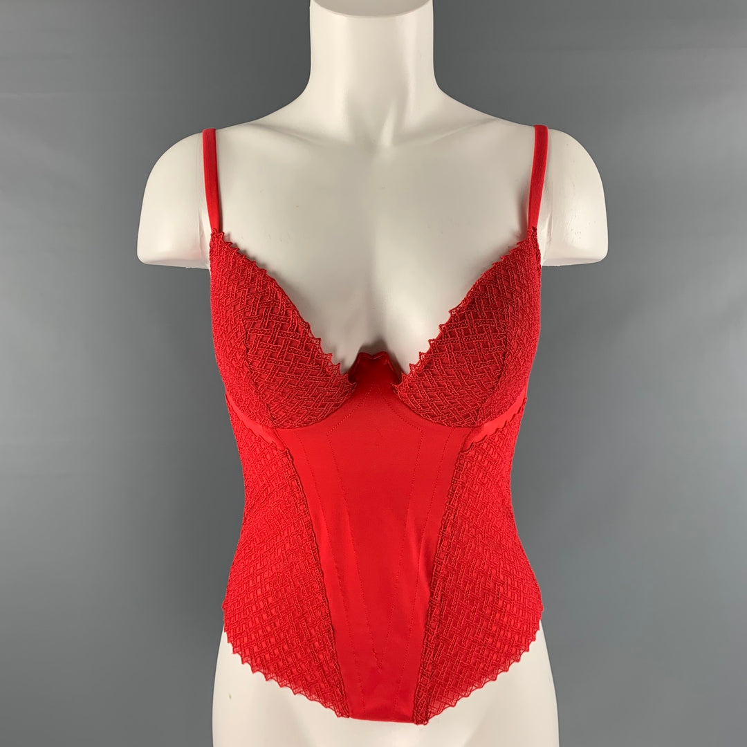 LA PERLA Size S Red Polyamide Blend Textured Corset Dress Top – Sui Generis  Designer Consignment