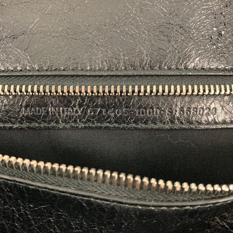 BALENCIAGA Jumbo XL  Black Textured Leather Tote Handbag