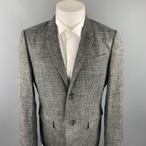 BURBERRY PRORSUM Size 42 Charcoal Heather Silk Blend Sport Coat