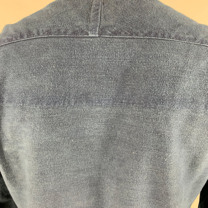 VISVIM Size L Indigo Cotton Lhamo Long Sleeve Shirt