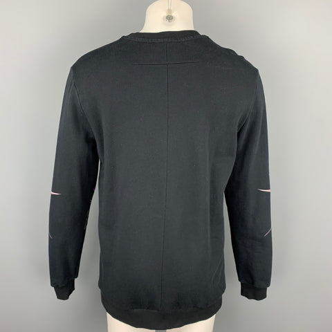 GIVENCHY S/S 2012 Size M Black Print Cotton Crew-Neck Sweatshirt
