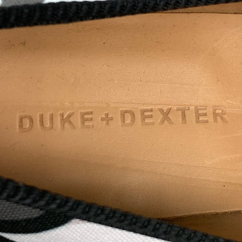 DUKE + DEXTER Size 11 Grey White Camouflage Canvas Slip On Loafers