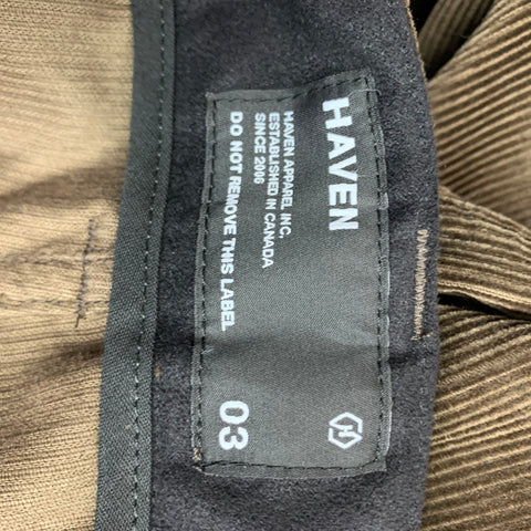 HAVEN Size L Brown Corduroy Cotton Zip Fly Casual Pants