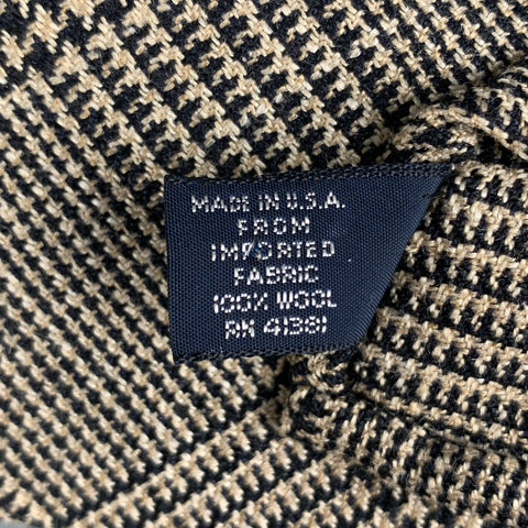 RALPH LAUREN Navy Beige Glenplaid Wool Tie
