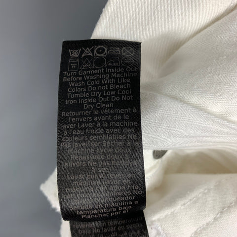 JOHN VARVATOS * U.S.A. Size 30 Off White Cotton Polyester Jeans