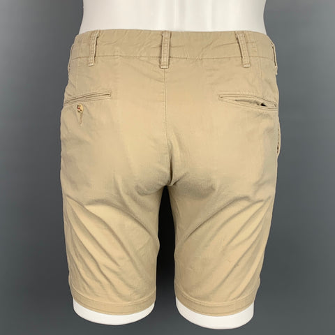 45rpm Size 30 Khaki Cotton Narrow Leg Shorts