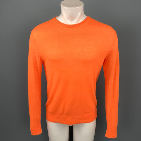 NICK WOOSTER x PAUL & SHARK Size M Orange Cashmere / Nylon Crew-Neck Pullover