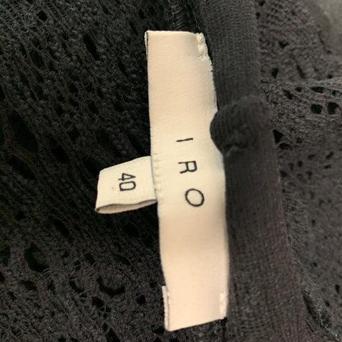 IRO Size M Black Cotton Blend Lace Shift Dress