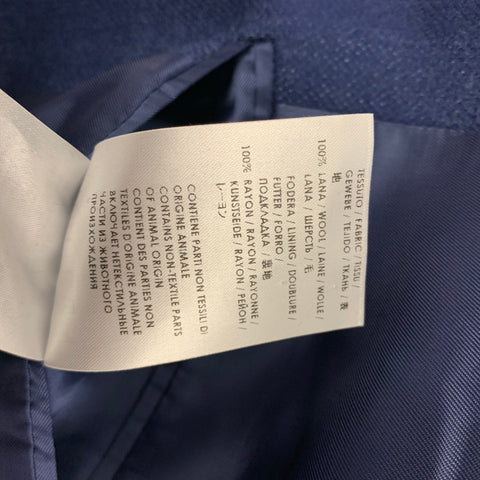 ALEXANDER MCQUEEN Size 44 Blue Plaid Wool Notch Lapel Sport Coat
