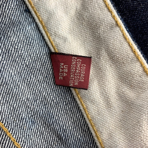 AGAVE Size 36 Indigo Contrast Stitch Selvedge Denim Button Fly Jeans