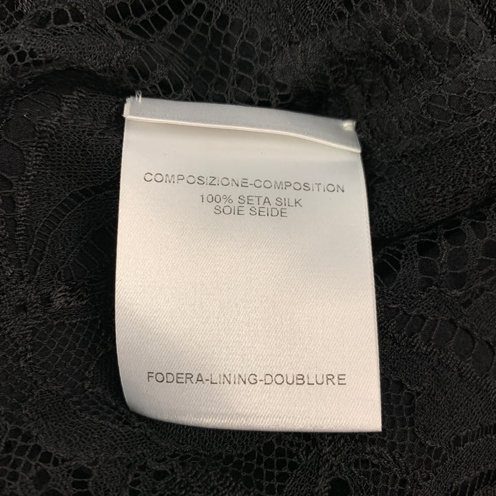 YVES SAINT LAURENT Size 4 Black Silk Camisole Dress Top
