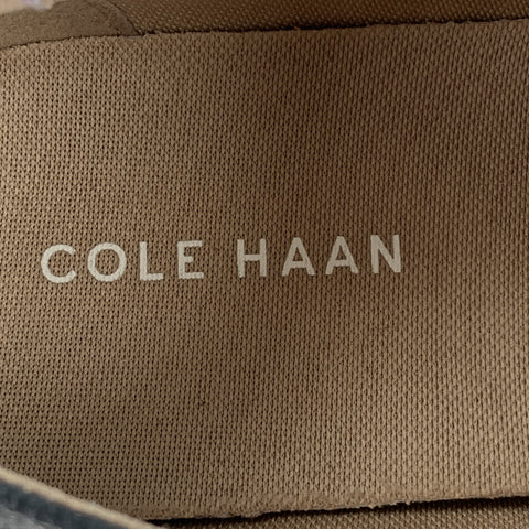 COLE HAAN Talla 9.5 Zapatos con cordones y punta de ala de cuero perforado color carbón