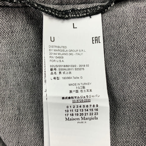 MAISON MARGIELA Size L Charcoal Cotton Trucker Jacket
