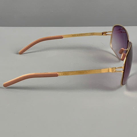 MYKITA Gafas de sol Elodie de metal rosa dorado
