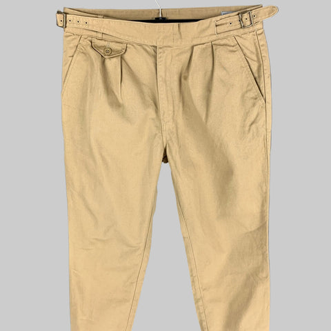KENNETH FIELD Size L Khaki Cotton Side Tabs Casual Pants