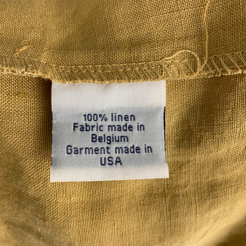 BLLUEMADE Size XS Beige Linen Drawstring Casual Pants
