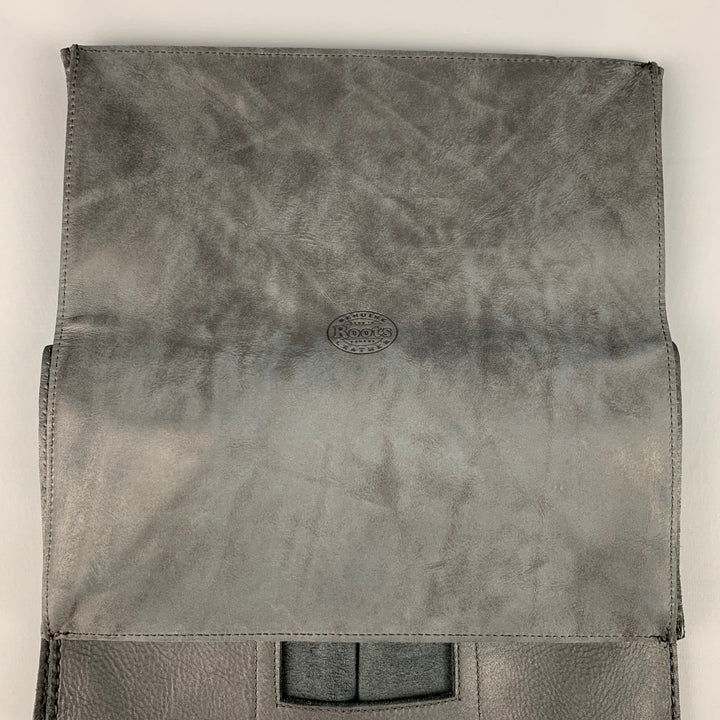 ROOTS Charcoal Leather Tote Bag