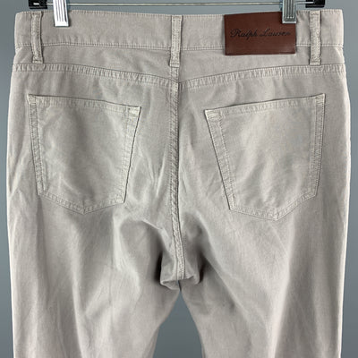RALPH LAUREN Size 29 Gray Cotton 32 Zip Five Pockets Casual Pants