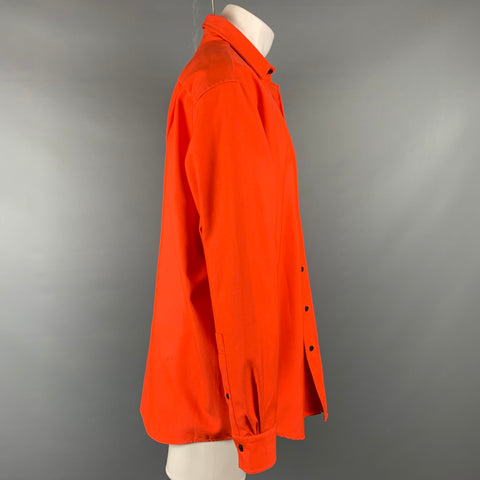 ACNE Size S Orange Cotton / Polyester Oversized Long Sleeve Shirt