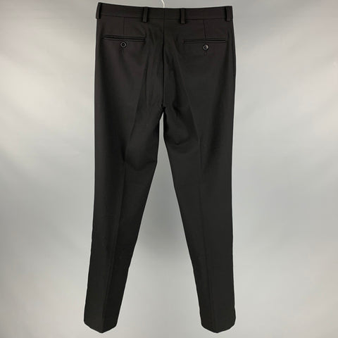 SANDRO Size 30 Black Solid Wool Zip Fly Dress Pants