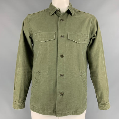 DELUXE Size XL Olive Cotton Military Jacket